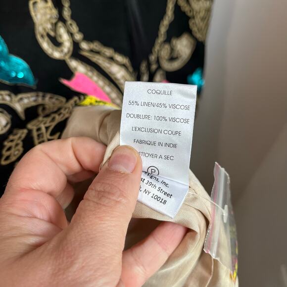Tracy Reese Anthropologie Embroidered Emele Linen Blend Dress Size 2 - Picture 13 of 14